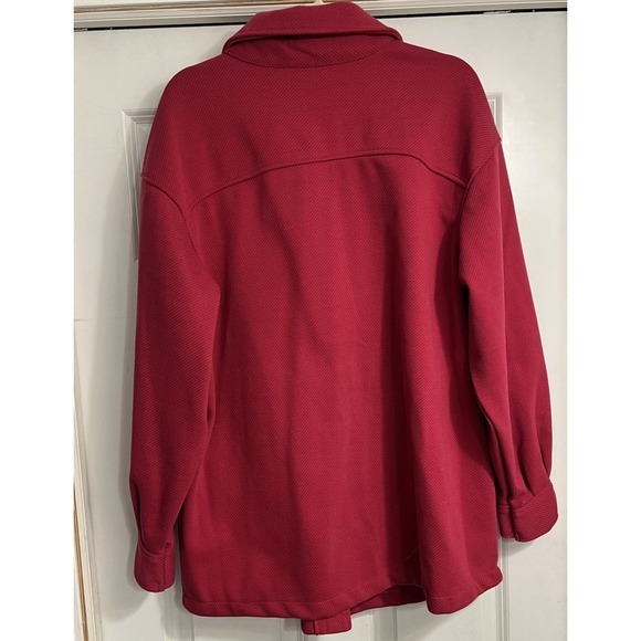 Pink Corduroy Jacket Shirt XL‎ Womens Cotton Button Up NWT Oversized Pockets - Picture 8 of 10